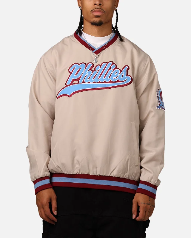 New Era Philadelphia Phillies Sports Classics Pullover Windbreaker Stone/OTC Crew Neck Wool New Era Philadelphia Phillies Sports Classics Pullover Windbreaker Stone/OTC Crew Neck Wool
