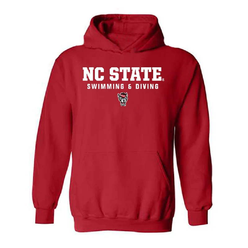 NC State - NCAA Women's Swimming & Diving : Meghan Donald - Classic Shersey Hooded Sweatshirt Hoodie with Distressed Vintage Worn NC State - NCAA Women's Swimming & Diving : Meghan Donald - Classic Shersey Hooded Sweatshirt Hoodie with Distressed Vintage Worn