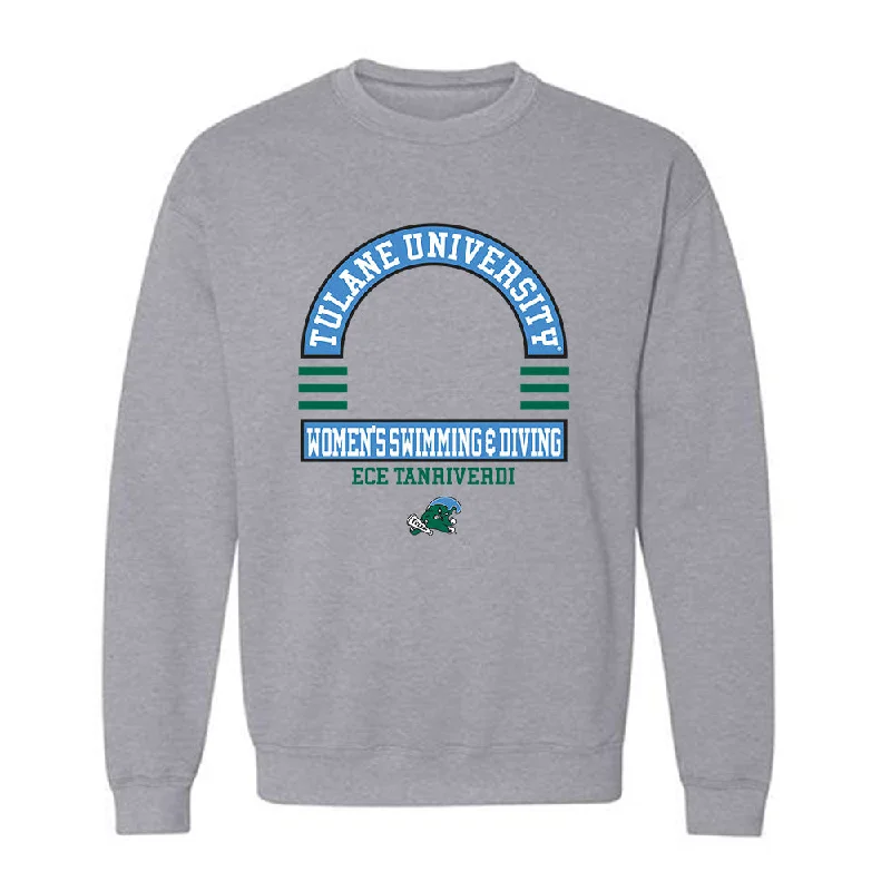 Tulane - NCAA Women's Swimming & Diving : Ece Tanriverdi - Classic Fashion Shersey Crewneck Sweatshirt Hoodie with Back Slit Movement Comfort Tulane - NCAA Women's Swimming & Diving : Ece Tanriverdi - Classic Fashion Shersey Crewneck Sweatshirt Hoodie with Back Slit Movement Comfort