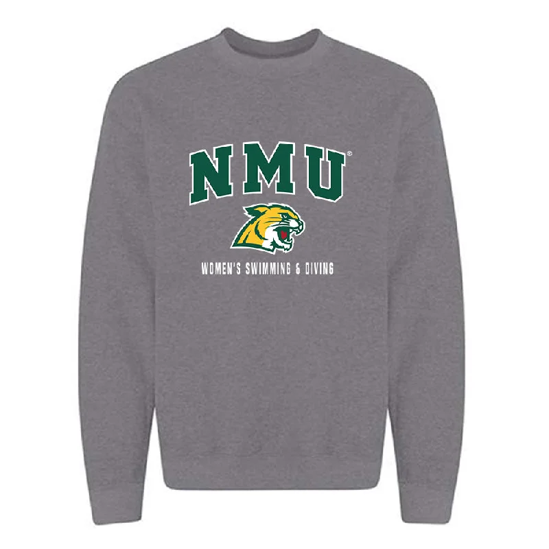 Northern Michigan - NCAA Women's Swimming & Diving : Jillian McKinley - Crewneck Sweatshirt Hoodie with Double Zipper Versatile Adjustable Northern Michigan - NCAA Women's Swimming & Diving : Jillian McKinley - Crewneck Sweatshirt Hoodie with Double Zipper Versatile Adjustable