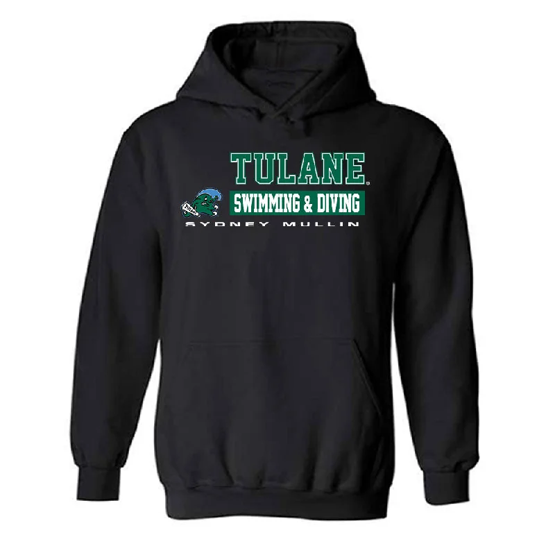 Tulane - NCAA Women's Swimming & Diving : Sydney Mullin - Classic Fashion Shersey Hooded Sweatshirt Hoodie with Magnetic Closure Innovative Modern Tulane - NCAA Women's Swimming & Diving : Sydney Mullin - Classic Fashion Shersey Hooded Sweatshirt Hoodie with Magnetic Closure Innovative Modern