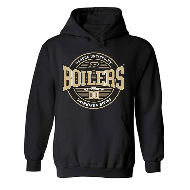 Purdue - NCAA Women's Swimming & Diving : Abby Marcukaitis - Classic Fashion Shersey Hooded Sweatshirt Hoodie with Illustration Artistic Creative Purdue - NCAA Women's Swimming & Diving : Abby Marcukaitis - Classic Fashion Shersey Hooded Sweatshirt Hoodie with Illustration Artistic Creative