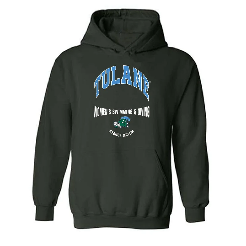 Tulane - NCAA Women's Swimming & Diving : Sydney Mullin - Classic Fashion Shersey Hooded Sweatshirt Hoodie with Tied Waist Feminine Flattering Tulane - NCAA Women's Swimming & Diving : Sydney Mullin - Classic Fashion Shersey Hooded Sweatshirt Hoodie with Tied Waist Feminine Flattering