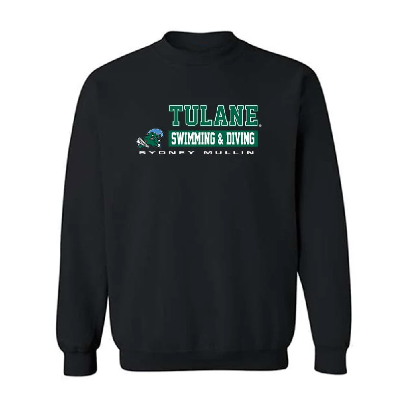 Tulane - NCAA Women's Swimming & Diving : Sydney Mullin - Classic Fashion Shersey Crewneck Sweatshirt Hoodie with Snap Buttons Easy Quick Tulane - NCAA Women's Swimming & Diving : Sydney Mullin - Classic Fashion Shersey Crewneck Sweatshirt Hoodie with Snap Buttons Easy Quick