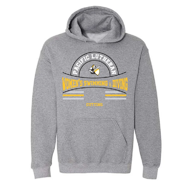 PLU - NCAA Women's Swimming & Diving : Ellie Cutting - Classic Fashion Shersey Hooded Sweatshirt Hoodie with Neon Bright Vibrant PLU - NCAA Women's Swimming & Diving : Ellie Cutting - Classic Fashion Shersey Hooded Sweatshirt Hoodie with Neon Bright Vibrant
