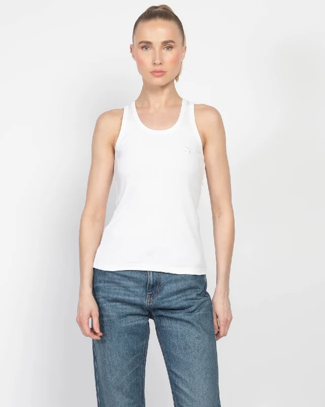 Logo Tank Top mesh tank top