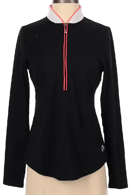 Jofit Black Half Zip Golf Pullover with White & Coral Accents Size XS MSP$88 Cowl Neck Pullover Jofit Black Half Zip Golf Pullover with White & Coral Accents Size XS MSP$88 Cowl Neck Pullover