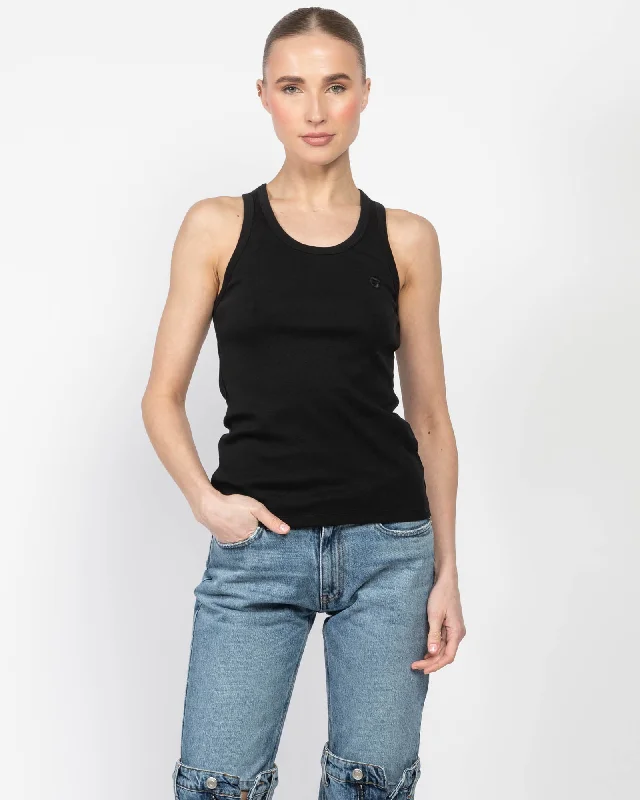 Logo Tank Top sheer tank top