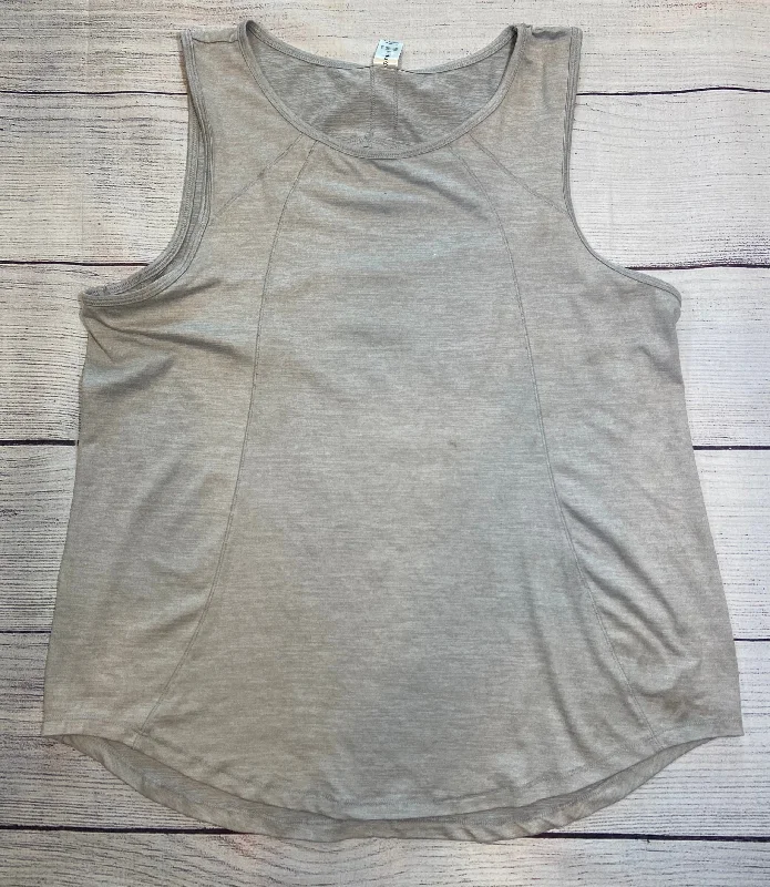 Yogalicious Women's Gray Athletic Tank Top NWT Size Large crossback tank top
