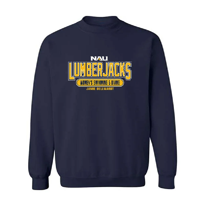 Northern Arizona - NCAA Women's Swimming & Diving : Jamie Dellwardt - Classic Fashion Shersey Crewneck Sweatshirt Hoodie with Drop Shoulder Relaxed Streetwear Northern Arizona - NCAA Women's Swimming & Diving : Jamie Dellwardt - Classic Fashion Shersey Crewneck Sweatshirt Hoodie with Drop Shoulder Relaxed Streetwear