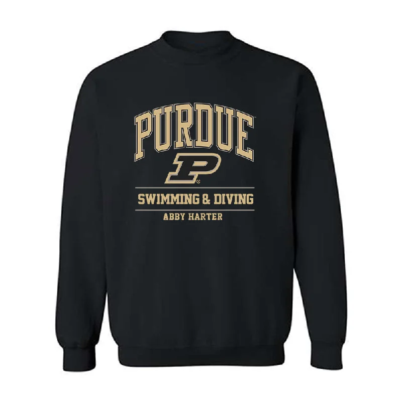 Purdue - NCAA Women's Swimming & Diving : Abby Harter - Classic Fashion Shersey Crewneck Sweatshirt Hoodie with Ribbed Hem Stretchable Secure Purdue - NCAA Women's Swimming & Diving : Abby Harter - Classic Fashion Shersey Crewneck Sweatshirt Hoodie with Ribbed Hem Stretchable Secure