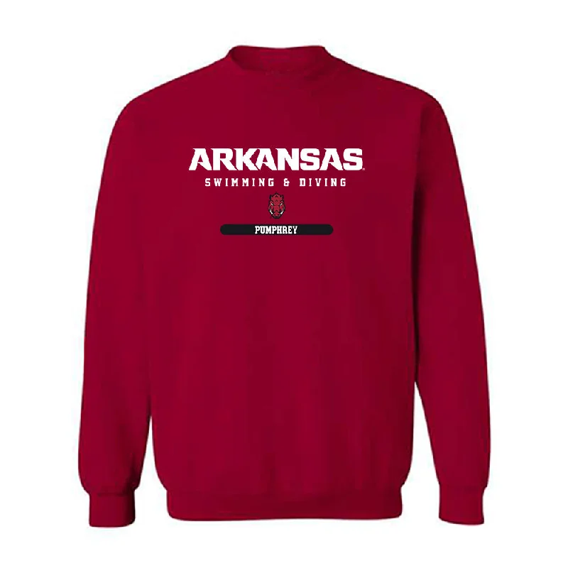 Arkansas - NCAA Women's Swimming & Diving : Kanah Pumphrey - Classic Shersey Crewneck Sweatshirt Hoodie with Cropped Fit Short Trendy Arkansas - NCAA Women's Swimming & Diving : Kanah Pumphrey - Classic Shersey Crewneck Sweatshirt Hoodie with Cropped Fit Short Trendy
