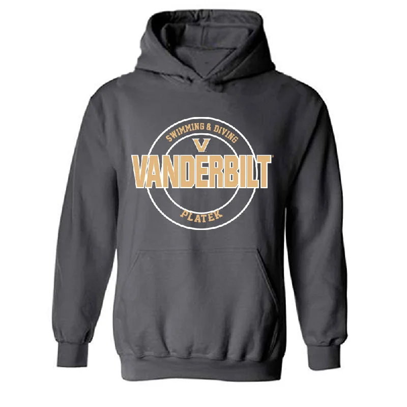Vanderbilt - NCAA Women's Swimming & Diving : Ella Platek - Classic Fashion Shersey Hooded Sweatshirt Hoodie with Gradient Ombre Colorful Vanderbilt - NCAA Women's Swimming & Diving : Ella Platek - Classic Fashion Shersey Hooded Sweatshirt Hoodie with Gradient Ombre Colorful