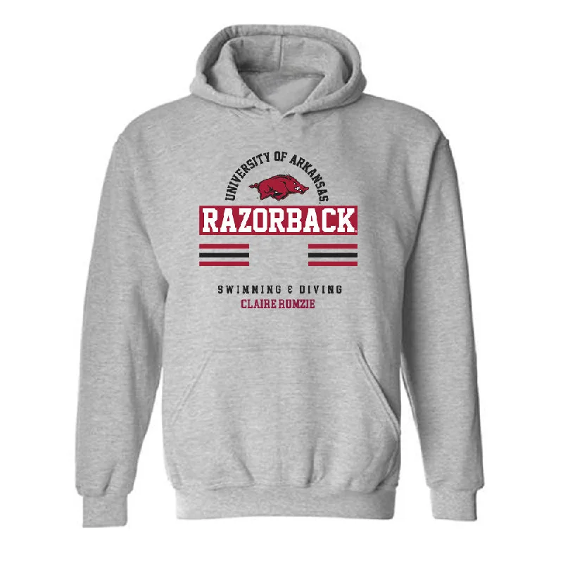 Arkansas - NCAA Women's Swimming & Diving : Claire Rumzie - Classic Fashion Shersey Hooded Sweatshirt Oversized Hoodie Comfort Casual Arkansas - NCAA Women's Swimming & Diving : Claire Rumzie - Classic Fashion Shersey Hooded Sweatshirt Oversized Hoodie Comfort Casual
