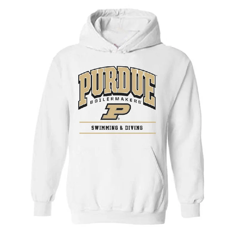 Purdue - NCAA Women's Swimming & Diving : Abby Marcukaitis - Classic Shersey Hooded Sweatshirt Hoodie with Back Slit Movement Comfort Purdue - NCAA Women's Swimming & Diving : Abby Marcukaitis - Classic Shersey Hooded Sweatshirt Hoodie with Back Slit Movement Comfort