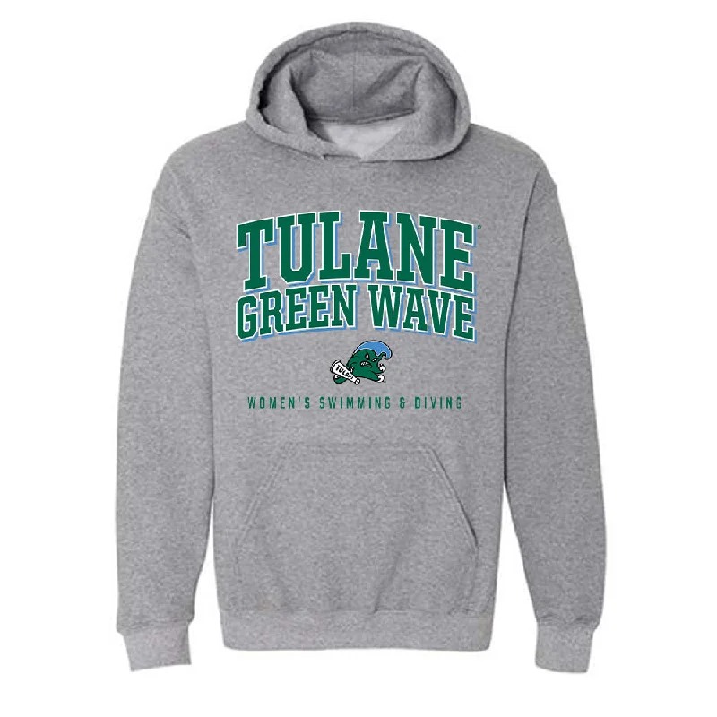 Tulane - NCAA Women's Swimming & Diving : Sydney Mullin - Classic Shersey Hooded Sweatshirt Hoodie with Ribbed Hem Stretchable Secure Tulane - NCAA Women's Swimming & Diving : Sydney Mullin - Classic Shersey Hooded Sweatshirt Hoodie with Ribbed Hem Stretchable Secure