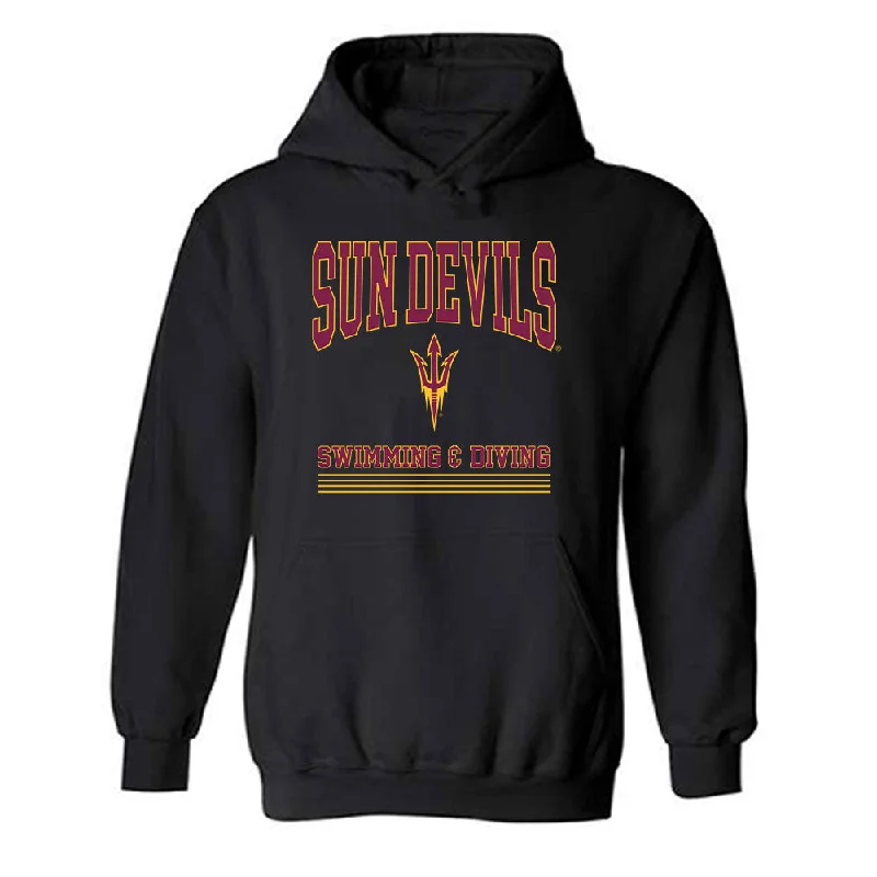 Arizona State - NCAA Women's Swimming & Diving : Zoe Summar - Classic Fashion Shersey Hooded Sweatshirt Hoodie with Hem Patch Decorative Personalized Arizona State - NCAA Women's Swimming & Diving : Zoe Summar - Classic Fashion Shersey Hooded Sweatshirt Hoodie with Hem Patch Decorative Personalized