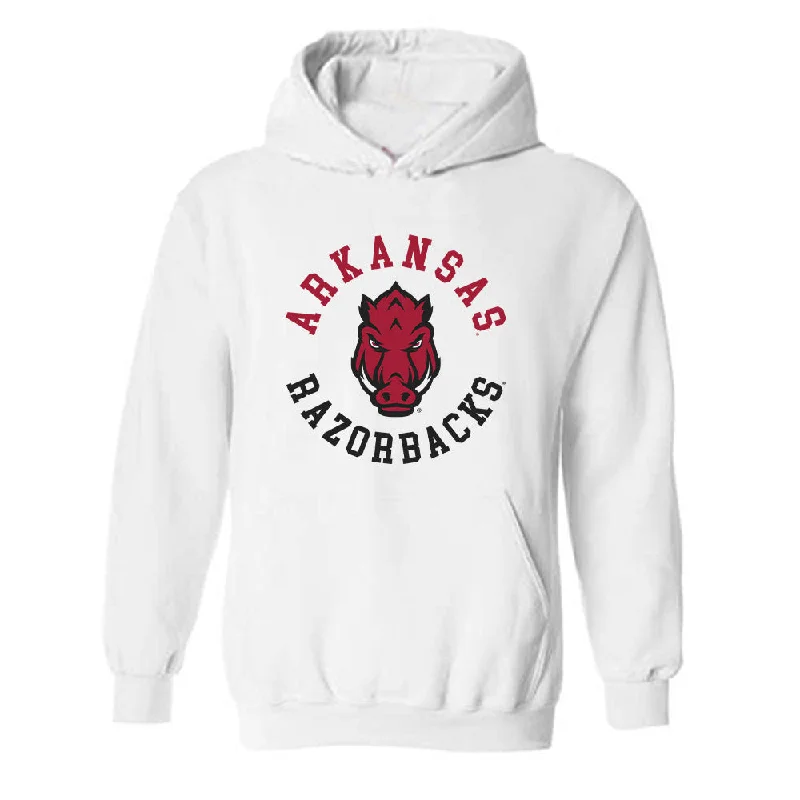 Arkansas - NCAA Women's Swimming & Diving : Kanah Pumphrey - Generic Shersey Hooded Sweatshirt Hoodie with Distressed Vintage Worn Arkansas - NCAA Women's Swimming & Diving : Kanah Pumphrey - Generic Shersey Hooded Sweatshirt Hoodie with Distressed Vintage Worn