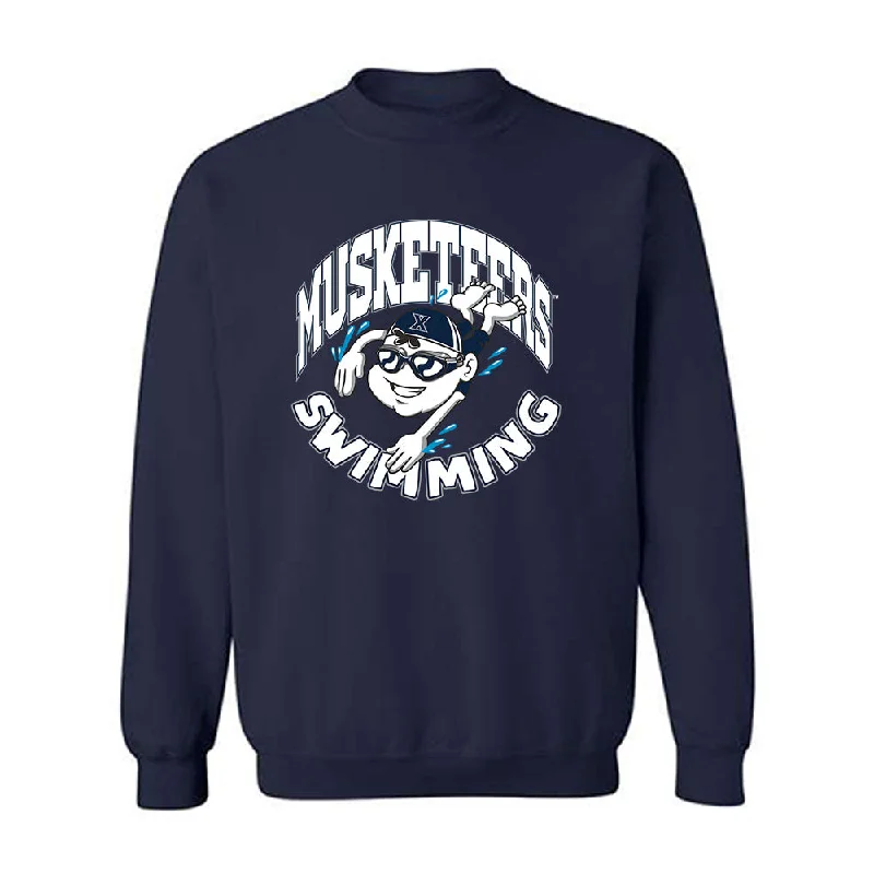Xavier - NCAA Women's Swimming & Diving : Karlie Dodd - Crewneck Sweatshirt Hoodie with Embroidery Detailed Premium Xavier - NCAA Women's Swimming & Diving : Karlie Dodd - Crewneck Sweatshirt Hoodie with Embroidery Detailed Premium