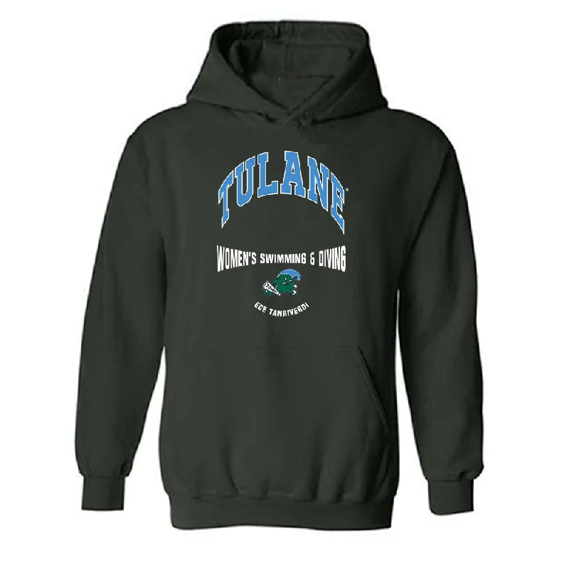 Tulane - NCAA Women's Swimming & Diving : Ece Tanriverdi - Classic Fashion Shersey Hooded Sweatshirt Hoodie with Front Slit Layering Stylish Tulane - NCAA Women's Swimming & Diving : Ece Tanriverdi - Classic Fashion Shersey Hooded Sweatshirt Hoodie with Front Slit Layering Stylish
