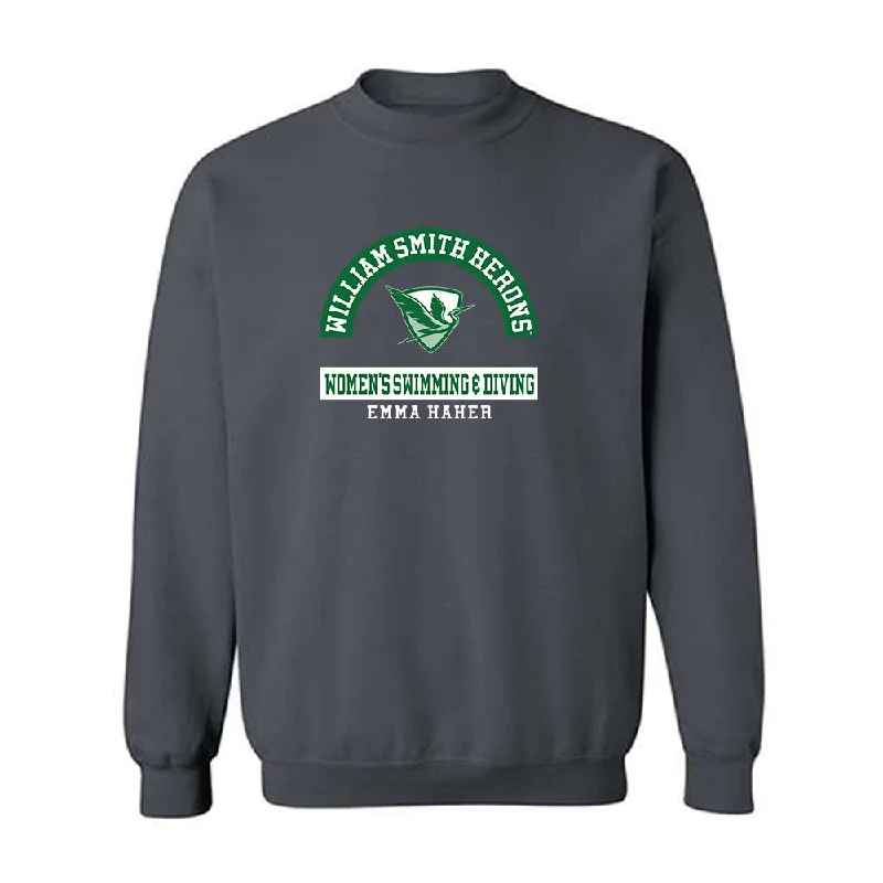 HWS - NCAA Women's Swimming & Diving : Emma Haher - Classic Fashion Shersey Crewneck Sweatshirt Hoodie with High Neck Warm Protective HWS - NCAA Women's Swimming & Diving : Emma Haher - Classic Fashion Shersey Crewneck Sweatshirt Hoodie with High Neck Warm Protective