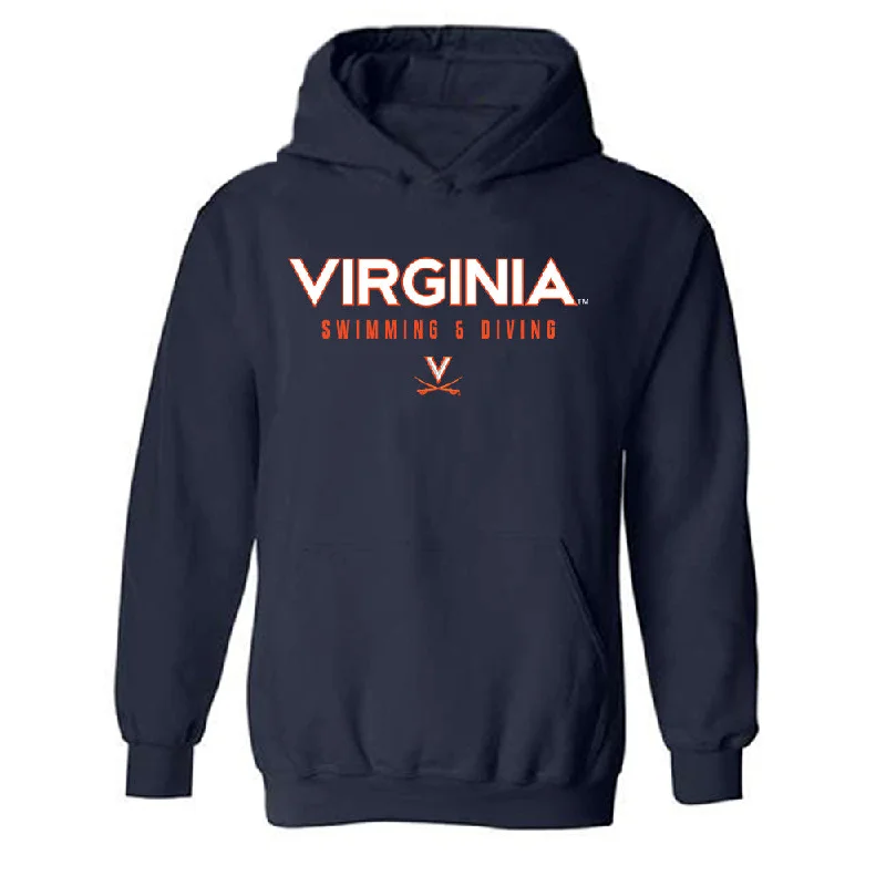 Virginia - NCAA Women's Swimming & Diving : Katie Christopherson - Hooded Sweatshirt Hoodie with Half-Zip Sporty Casual Virginia - NCAA Women's Swimming & Diving : Katie Christopherson - Hooded Sweatshirt Hoodie with Half-Zip Sporty Casual