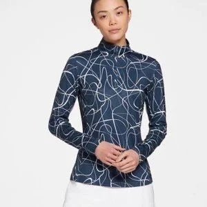 Slazenger Women's Navy UV Protection Zip Pullover w/ White Swirls XXL MSP$70 Slit Sleeve Stylish Slazenger Women's Navy UV Protection Zip Pullover w/ White Swirls XXL MSP$70 Slit Sleeve Stylish