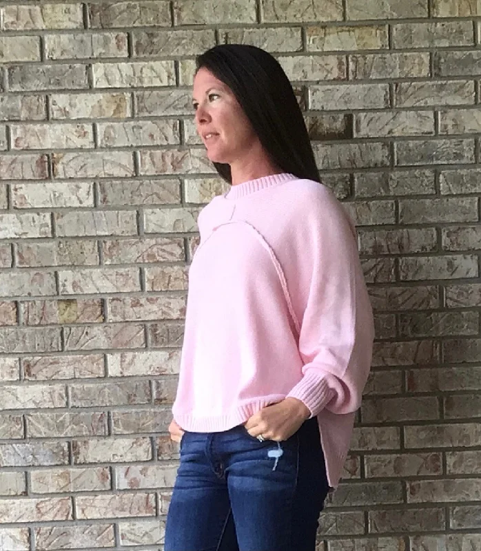 Edge Arch Detailed Knit Pullover Surplice Neck Pullover