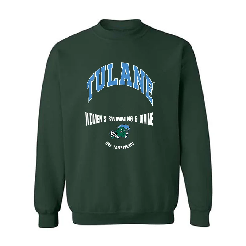 Tulane - NCAA Women's Swimming & Diving : Ece Tanriverdi - Classic Fashion Shersey Crewneck Sweatshirt Hoodie with Velcro Closure Adjustable Secure Tulane - NCAA Women's Swimming & Diving : Ece Tanriverdi - Classic Fashion Shersey Crewneck Sweatshirt Hoodie with Velcro Closure Adjustable Secure