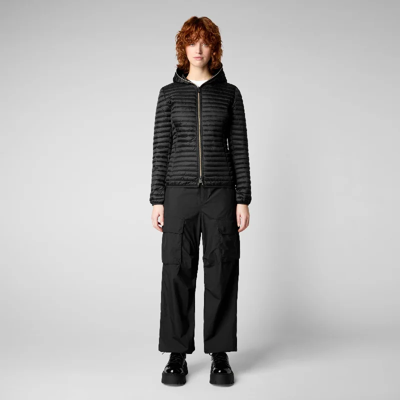 Women's Alexis Hooded Puffer Jacket in Black Striped Jacket Polka Dot Jacket Floral Jacket Women's Alexis Hooded Puffer Jacket in Black Striped Jacket Polka Dot Jacket Floral Jacket