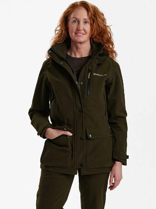 DEERHUNTER Lady Gabby Jacket - Peat Elasticated Jacket Padded Jacket Insulated Jacket DEERHUNTER Lady Gabby Jacket - Peat Elasticated Jacket Padded Jacket Insulated Jacket