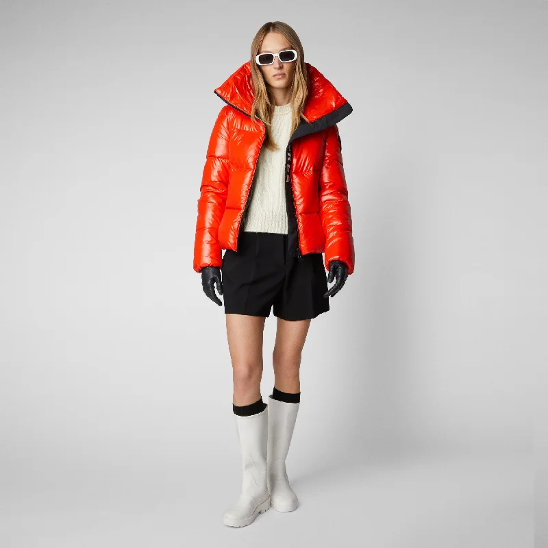 Women's Isla Puffer Jacket in Poppy Red Oversized Jacket Tailored Jacket Straight Jacket Women's Isla Puffer Jacket in Poppy Red Oversized Jacket Tailored Jacket Straight Jacket