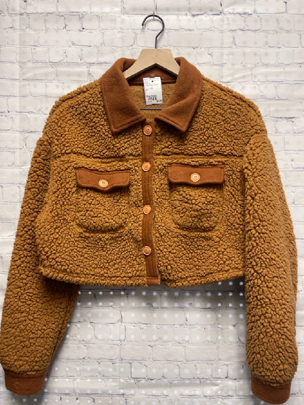 Size Small Ladies Brown Sherpa PACSUN Jacket Satin Jacket Silk Jacket Chiffon Jacket Size Small Ladies Brown Sherpa PACSUN Jacket Satin Jacket Silk Jacket Chiffon Jacket