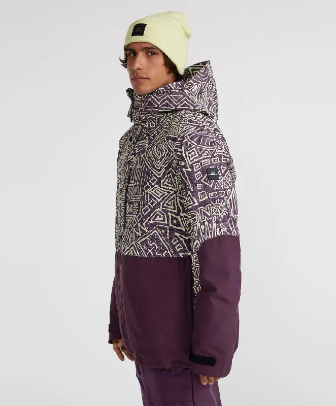 Men's O'Riginals Block Snow Jacket - Dark Purple Satin Fabric Silk Fabric Chiffon Fabric Men's O'Riginals Block Snow Jacket - Dark Purple Satin Fabric Silk Fabric Chiffon Fabric