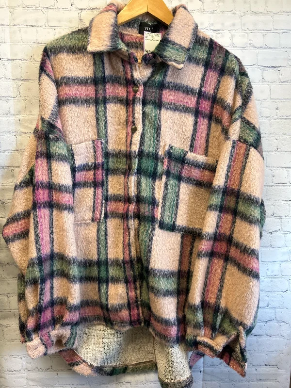 Size Small Ladies Pink Print VICI Jacket Zippered Jacket Buttoned Jacket Snapped Jacket Size Small Ladies Pink Print VICI Jacket Zippered Jacket Buttoned Jacket Snapped Jacket
