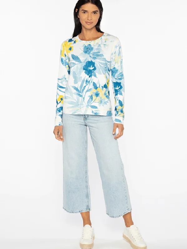 Kinross Cashmere Reversible Madeira Crew Jumper LSSD4-224 Handmade Hand-knitted Hand-woven Kinross Cashmere Reversible Madeira Crew Jumper LSSD4-224 Handmade Hand-knitted Hand-woven
