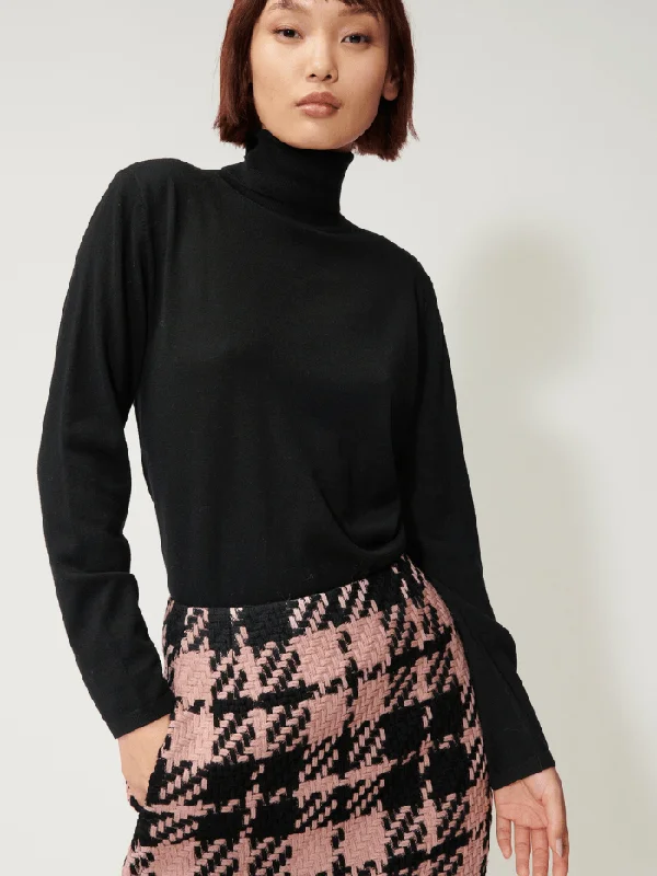 Luisa Cerano Wool Blend Turtleneck Jumper In Dark Grey 188340 5903 Col 0190 Neon Metallic Matte Luisa Cerano Wool Blend Turtleneck Jumper In Dark Grey 188340 5903 Col 0190 Neon Metallic Matte