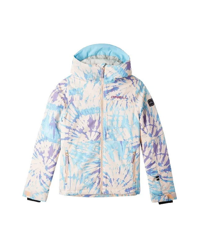 Girl's Lite Printed Snow Jacket - Pink Tie Dye Quilted Jacket Puffer Jacket Insulated Jacket Girl's Lite Printed Snow Jacket - Pink Tie Dye Quilted Jacket Puffer Jacket Insulated Jacket