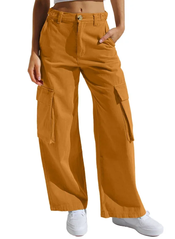 Women's Multi-pocket Workwear Loose Casual Denim Trousers Trousers Culottes Wide Leg Women's Multi-pocket Workwear Loose Casual Denim Trousers Trousers Culottes Wide Leg