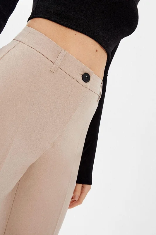 Brabus Women Beige Blue High Waist Wide Leg Loose Trousers Palazzo Trousers versatile all-occasion Brabus Women Beige Blue High Waist Wide Leg Loose Trousers Palazzo Trousers versatile all-occasion