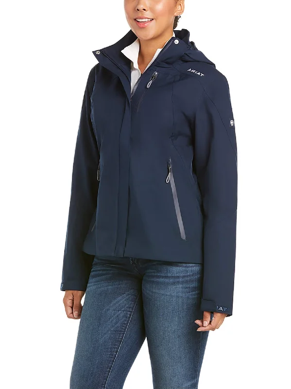 ARIAT Coastal Waterproof Jacket - Women's - Navy Knit Jacket Woven Jacket Fleece Jacket ARIAT Coastal Waterproof Jacket - Women's - Navy Knit Jacket Woven Jacket Fleece Jacket