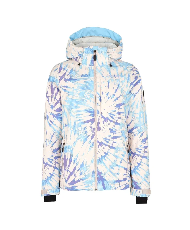 Women's Lite Snow Jacket - Pink Tie Dye Print Jacket Jacquard Jacket Patchwork Jacket Women's Lite Snow Jacket - Pink Tie Dye Print Jacket Jacquard Jacket Patchwork Jacket