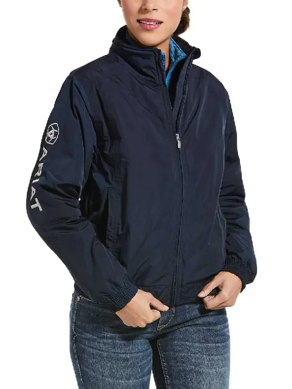 ARIAT Stable Jacket - Womens Insulated - Navy Collared Jacket Crew Neck Jacket Turtle Neck Jacket ARIAT Stable Jacket - Womens Insulated - Navy Collared Jacket Crew Neck Jacket Turtle Neck Jacket