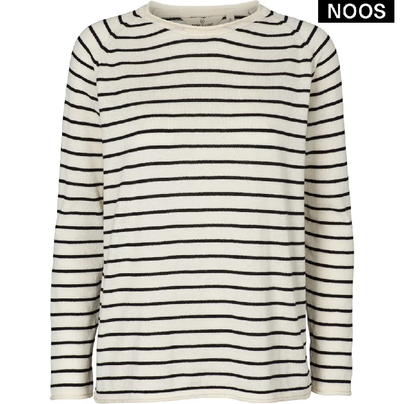 Basic Apparel - Soya Sweater Stripe - Whisper White/Sort Stretchy Elastic Breathable Basic Apparel - Soya Sweater Stripe - Whisper White/Sort Stretchy Elastic Breathable