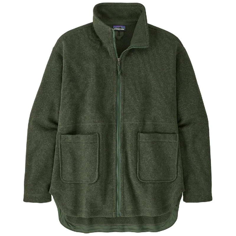 Patagonia Women's Torrey Pine Green Better Sweater Oversized Coat Boat Neck Shawl Collar Notched Collar Patagonia Women's Torrey Pine Green Better Sweater Oversized Coat Boat Neck Shawl Collar Notched Collar