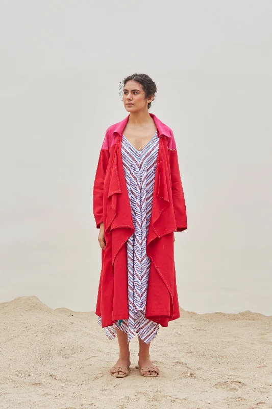 Dual Shaded And Printed Linen Long jacket Notch Collar Jacket Peter Pan Collar Jacket Cowl Neck Jacket Dual Shaded And Printed Linen Long jacket Notch Collar Jacket Peter Pan Collar Jacket Cowl Neck Jacket