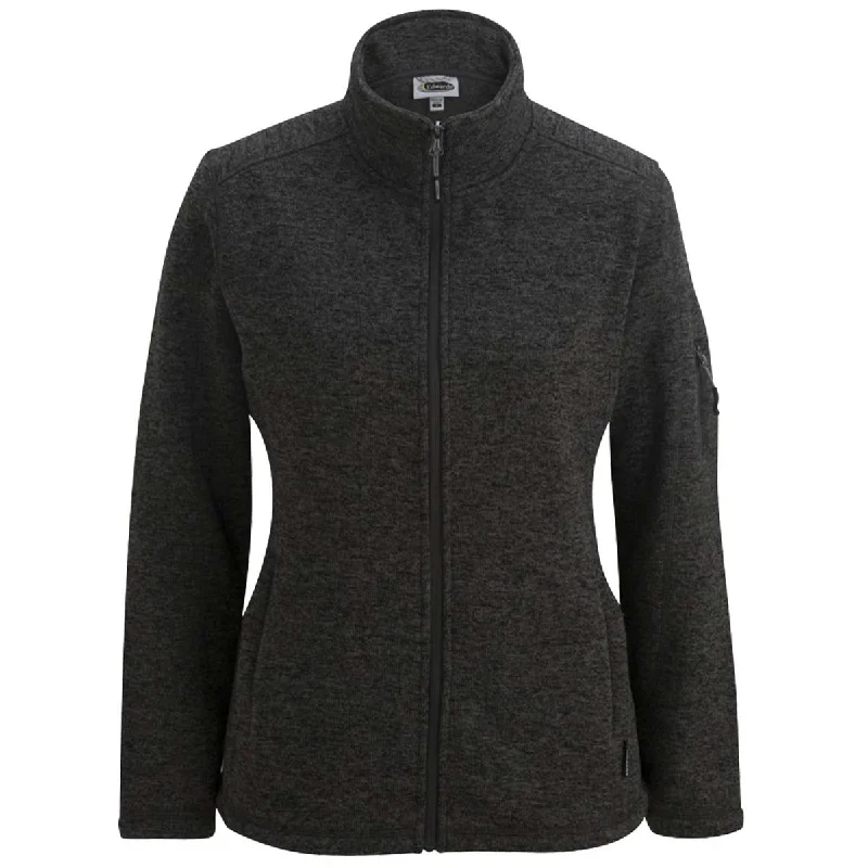 Edwards Women's Black Heather Sweater Knit Fleece Jacket Chenille Fabric Brocade Fabric Lace Fabric Edwards Women's Black Heather Sweater Knit Fleece Jacket Chenille Fabric Brocade Fabric Lace Fabric