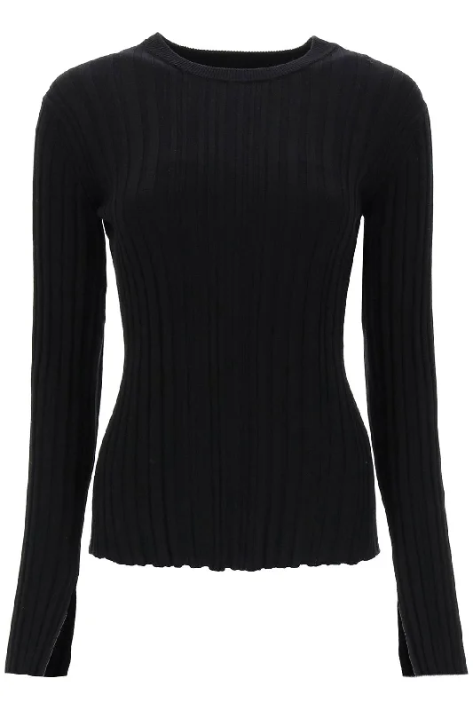 Evie Ribbed Crew-neck Sweater - Nero Faux Fur Fabric Real Fur Fabric Shearling Fabric Evie Ribbed Crew-neck Sweater - Nero Faux Fur Fabric Real Fur Fabric Shearling Fabric