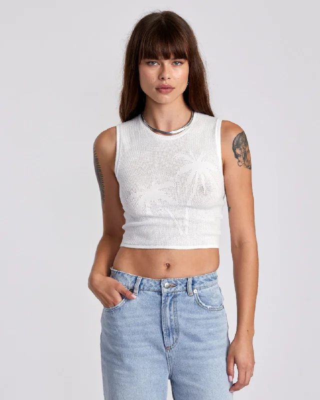 Selects Shiver Sweater Tank Crew Neck Sweater - Whisper White Casual Formal Business Selects Shiver Sweater Tank Crew Neck Sweater - Whisper White Casual Formal Business