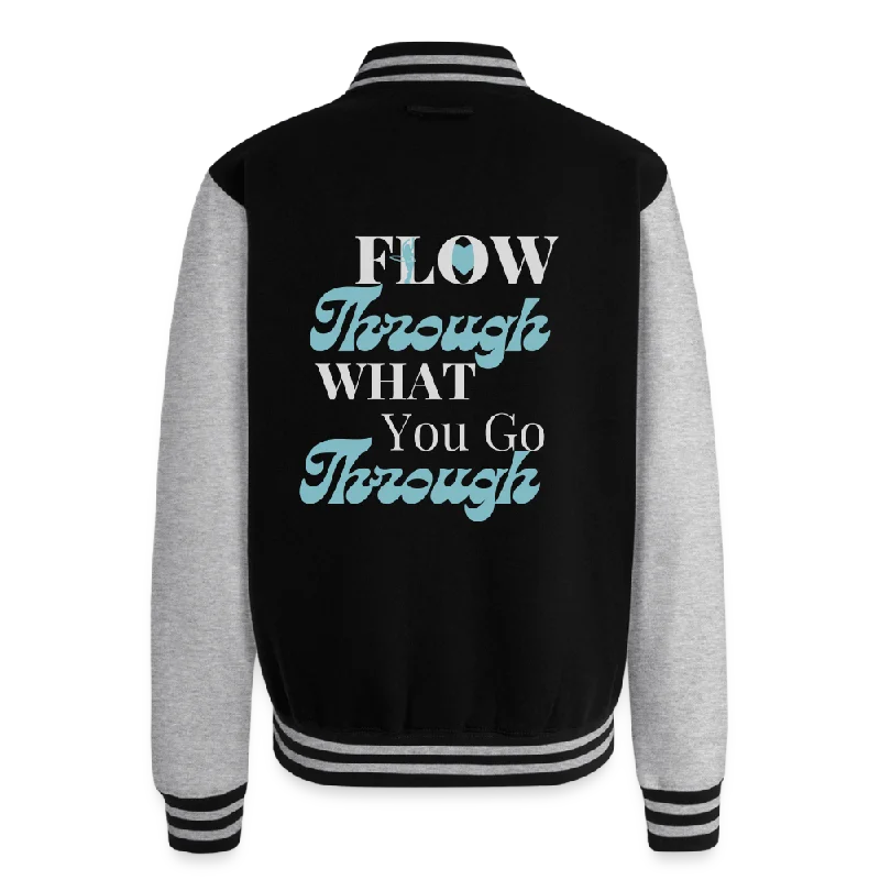 Flow Through What You Go Through Heavyweight Letterman Jacket Print Jacket Jacquard Jacket Embroidered Jacket Flow Through What You Go Through Heavyweight Letterman Jacket Print Jacket Jacquard Jacket Embroidered Jacket